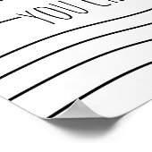 inspirerend citaat poster stelt zwart-wit voor (Hoek)