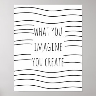 inspirerend citaat poster stelt zwart-wit voor
