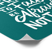 Inspirerend Citaat Poster "Wees niet bang" (Hoek)