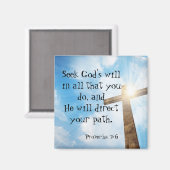 Inspirerend Citaat Proverbs Gods Will Magneet (Voorkant / Achterkant)