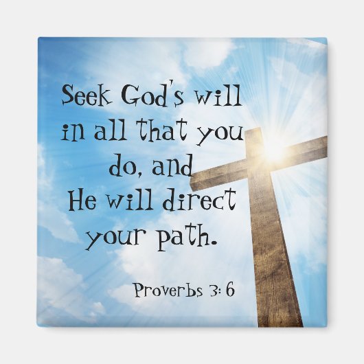 Inspirerend Citaat Proverbs Gods Will Magneet (Voorkant)