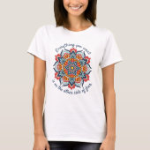 Inspirerend Citaat Red Blue Mandala Dream Catcher T-shirt (Voorkant)