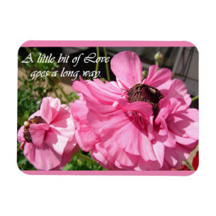 Inspirerend Citaat Roze Floral Magneet