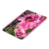 Inspirerend Citaat Roze Floral Magneet (Linkerzijde)