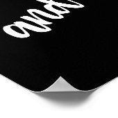 Inspirerend Citaat Script Typografie Black White Poster (Hoek)