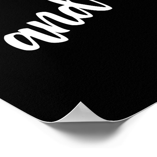 Inspirerend Citaat Script Typografie Black White Poster (Hoek)