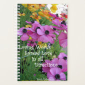 Inspirerend Citaat Spring Floral Flower Garden Planner (Voorkant)