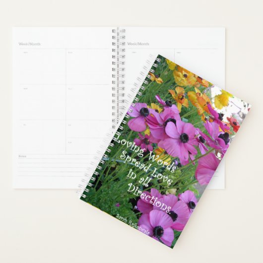 Inspirerend Citaat Spring Floral Flower Garden Planner (Display)