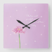 Inspirerend Citaat & Stomme Roze Dagen, Wandklok (Voorkant)