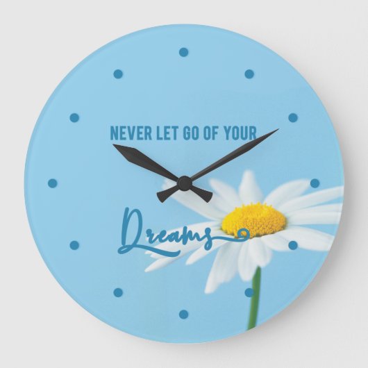 Inspirerend Citaat & Stomme Witte Dagen, Wandklok (Voorkant)