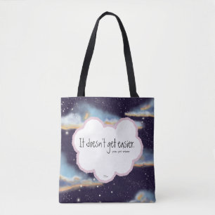 Inspirerend Citaat troebele nachtelijke canvas tas