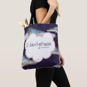 Inspirerend Citaat troebele nachtelijke canvas tas (Dichtbij)