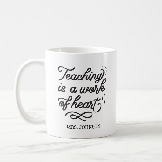 Inspirerend Citaat Typografie Teacher Gift Koffiemok (Links)