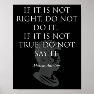 Inspirerend citaat van de filosoof Marcus Aurelius Poster