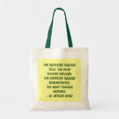 Inspirerend citaat van de leerkracht tote bag (Voorkant)