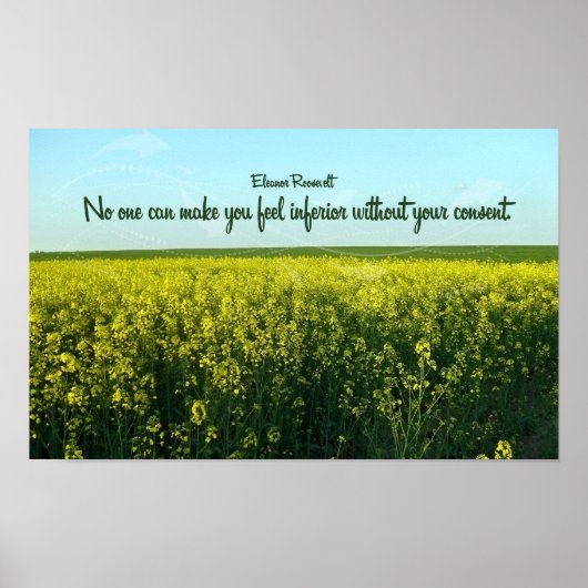 Inspirerend citaat van Eleanor Roosevelt Poster (Voorkant)