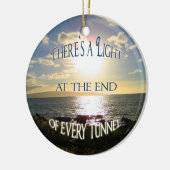 Inspirerend citaat van Hope Beauful Sunset Keramisch Ornament (Links)