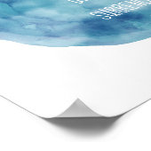 inspirerend citaat van Lao Tzu over blauwe waterve Poster (Hoek)