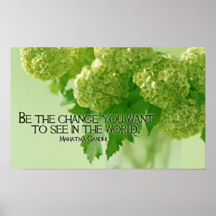 Inspirerend citaat van Mahatma Gandhi Poster