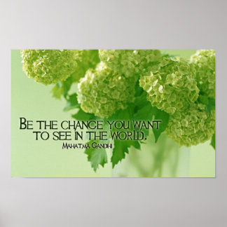 Inspirerend citaat van Mahatma Gandhi Poster