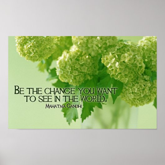 Inspirerend citaat van Mahatma Gandhi Poster (Voorkant)