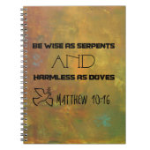 Inspirerend citaat van Matthew 10:16 Notitieboek (Voorkant)