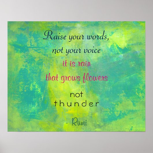 Inspirerend citaat van Rumi over Kindness Poster (Voorkant)