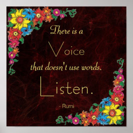 Inspirerend citaat van Rumi Poster