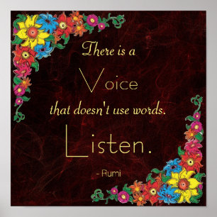 Inspirerend citaat van Rumi Poster