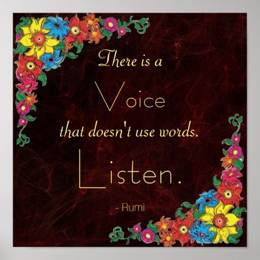 Inspirerend citaat van Rumi Poster (Voorkant)