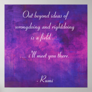 Inspirerend citaat van Rumi Poster