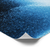 Inspirerend citaat voor blauwe waterfontein Attitu Poster (Hoek)