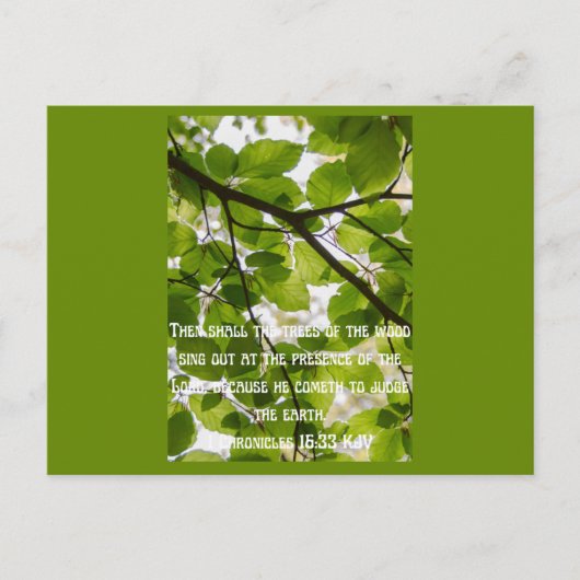 Inspirerend citaat voor christenen briefkaart (Voorkant)