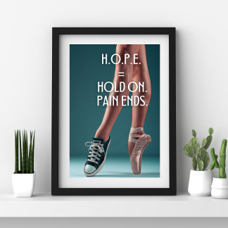 Inspirerend citaat voor Hope Dancer Poster