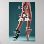 Inspirerend citaat voor Hope Dancer Poster (Voorkant)