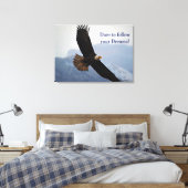 Inspirerend citaat voor opzwellen Bald Eagle Canvas Afdruk (Insitu (Slaapkamer))