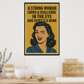 Inspirerend citaat voor vrouwen poster (Keuken)