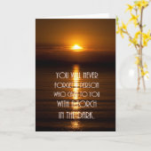 Inspirerend Citaat vriendschap Kaart (Gele Bloem)