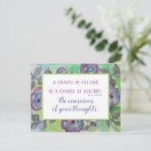 Inspirerend Citaat Wet van het Briefkaart van de A (Staand voorkant)