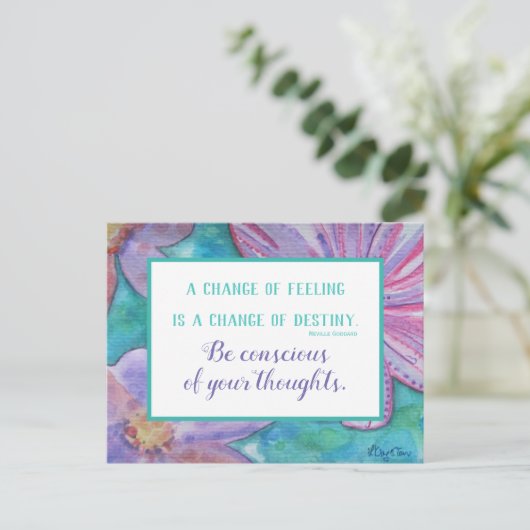 Inspirerend Citaat Wet van het Briefkaart van de A (Staand voorkant)