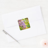 Inspirerend citaat Wisteria Flower Vierkante Sticker (Envelop)