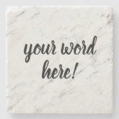 Inspirerend citaat Woord van het Jaar Stenen Onderzetter (Voorkant)