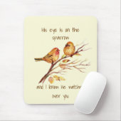 Inspirerend citaat Zijne Oogst staat op de loer. Muismat (Met muis)