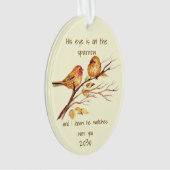 Inspirerend citaat Zijne Oogst staat op de loer. Ornament (voorkant)