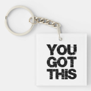 Inspirerend citaat zwart wit je hebt dit sleutelhanger