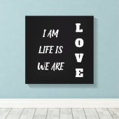 Inspirerend Citaat Zwarte en Witte Typografie Canvas Afdruk (Insitu (Houten vloer))