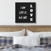 Inspirerend Citaat Zwarte en Witte Typografie Canvas Afdruk (Insitu (Slaapkamer))