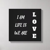 Inspirerend Citaat Zwarte en Witte Typografie Canvas Afdruk (Voorkant)