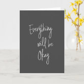 Inspirerend citaatminimalistisch zwart witscript kaart (Gele Bloem)