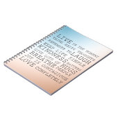 Inspirerend citaten Blauwe Bruine Ombre Notitieboek (Linkerzijde)